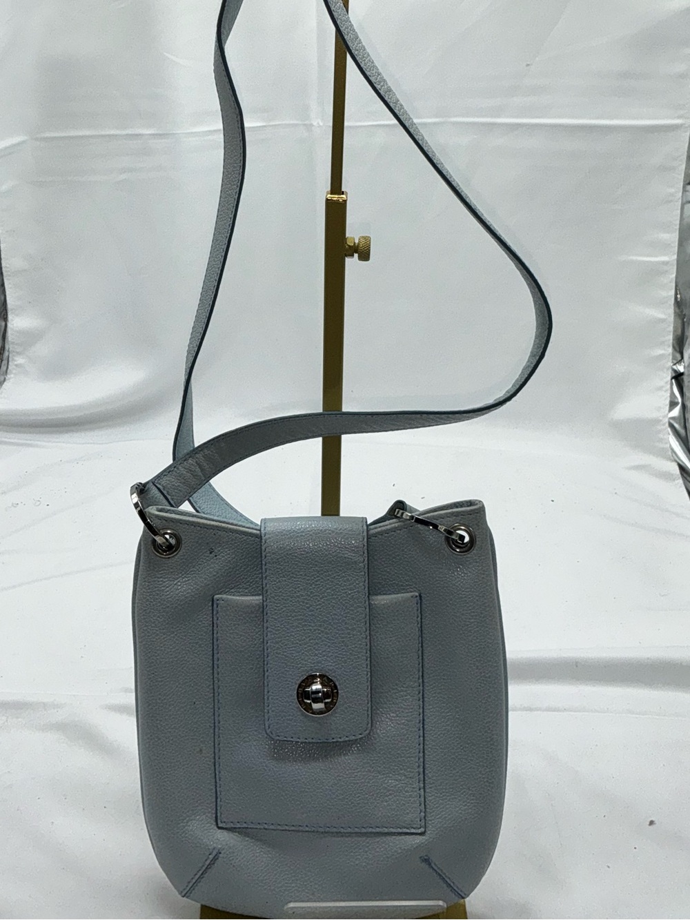 BVLGARI Baby Blue Leather Crossbody Bag - Picture 8 of 12